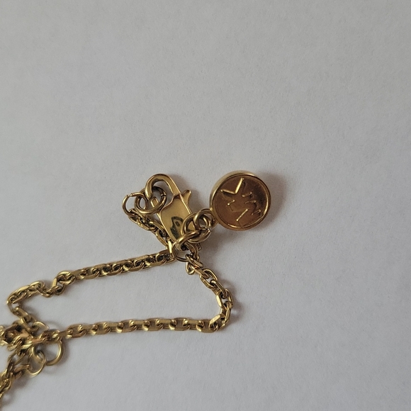 Michael Kors Gold Baguette & Pave Barrel Pendant Mkj3843710 Necklace - Picture 7 of 10